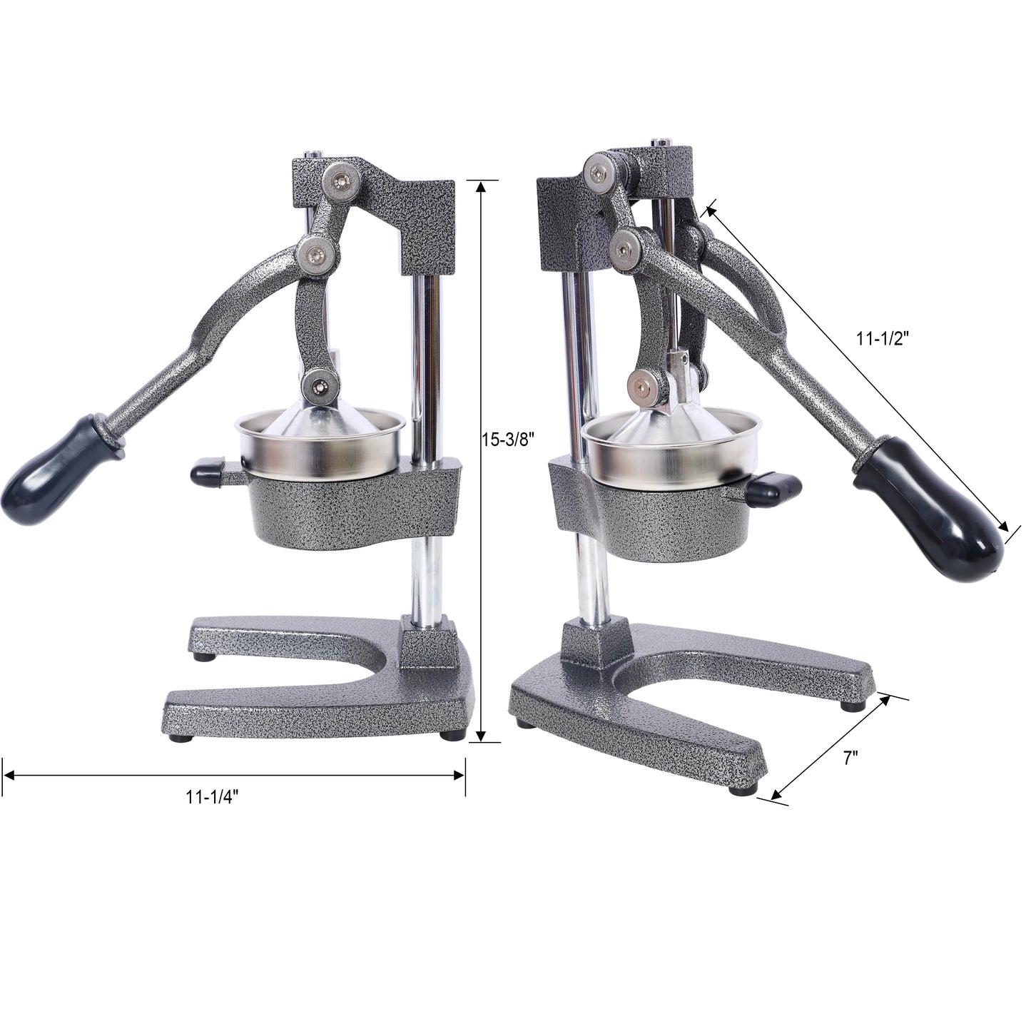 Cast Iron Citrus Juicer , Extra-Large Commercial Grade Manual Hand Press , Heavy Duty Countertop Squeezer for Fresh Orange Juice