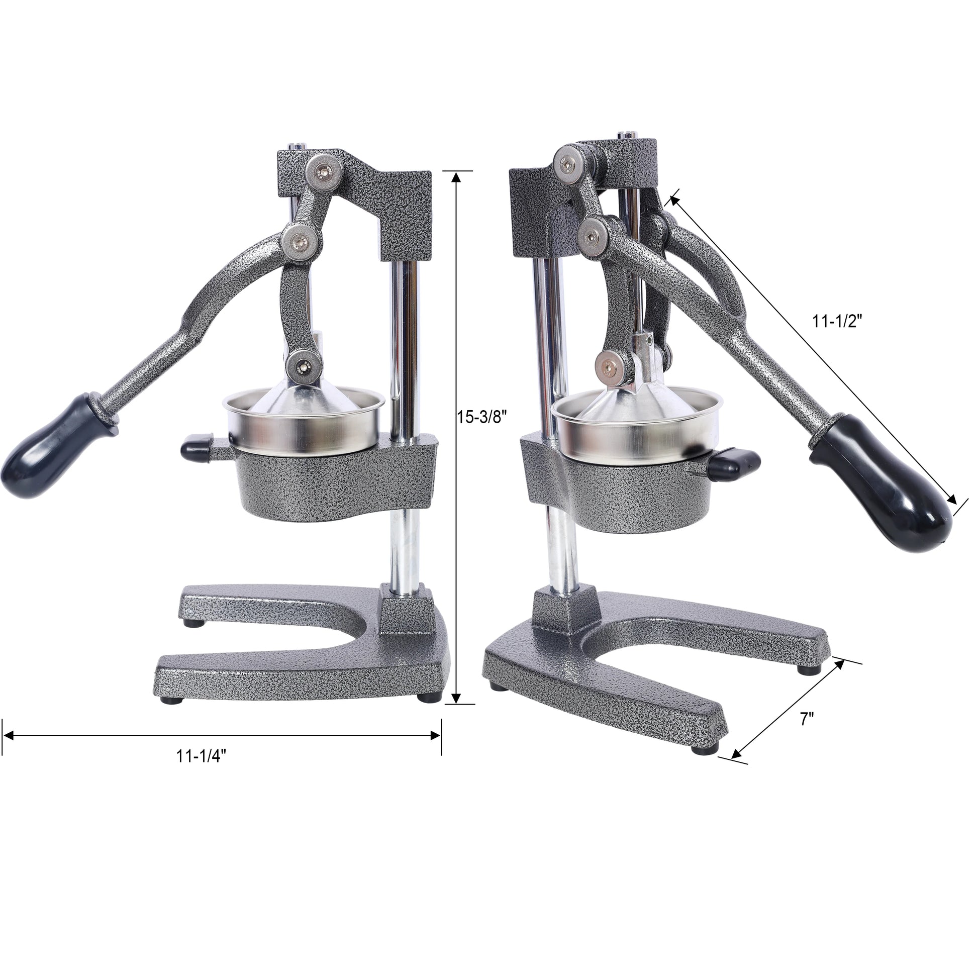 Cast Iron Citrus Juicer , Extra-Large Commercial Grade Manual Hand Press , Heavy Duty Countertop Squeezer for Fresh Orange Juice